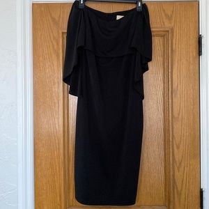 Black strapless dress